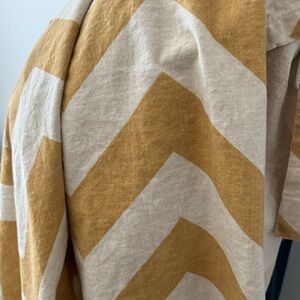 West Elm chevron curtains 48in x 96in set 100% Cotton